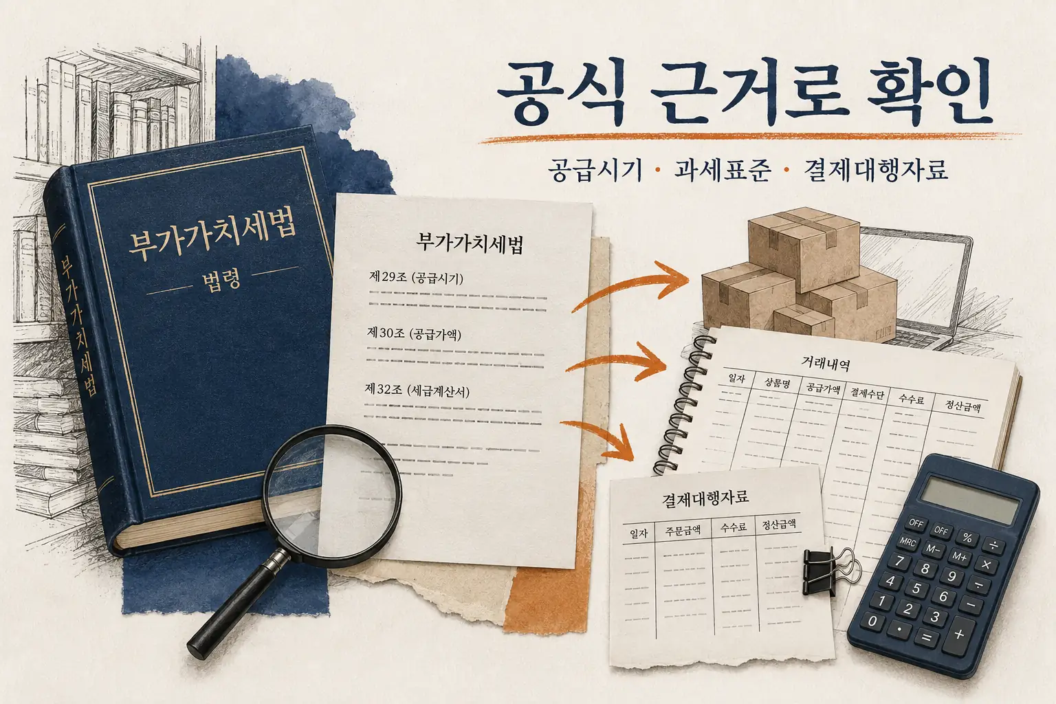 세 가지 자료를 월별로 대조하는 판매자