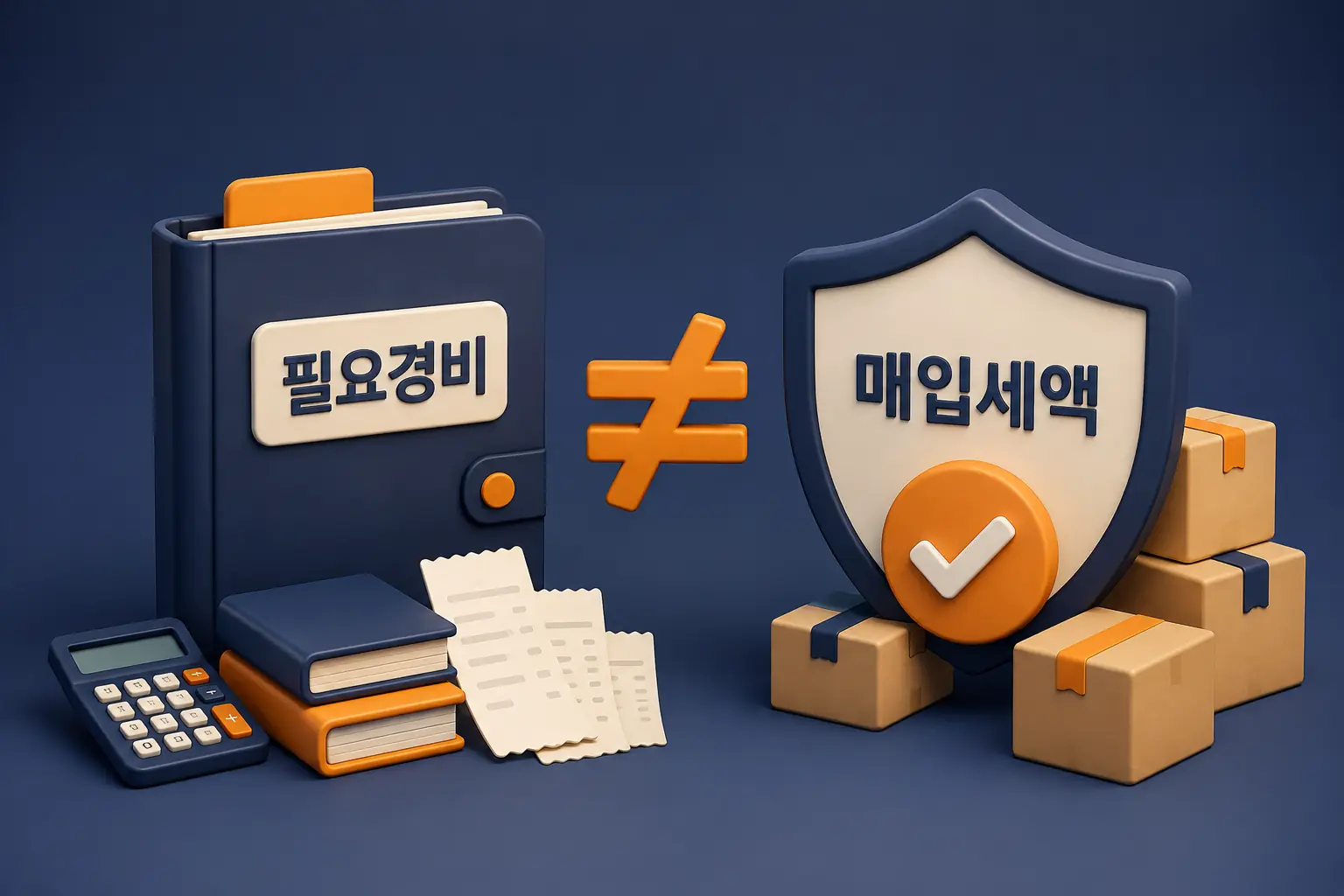 필요경비와 매입세액은 다른 판단이라는 3D 도식