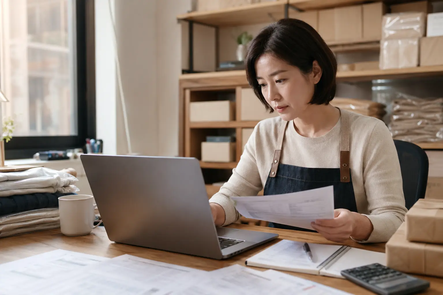 사업용 카드 내역과 사입 증빙 대조 장면