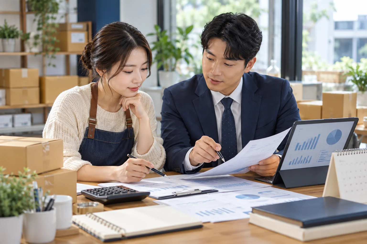 판매자와 세무전문가의 최종 자료 검토