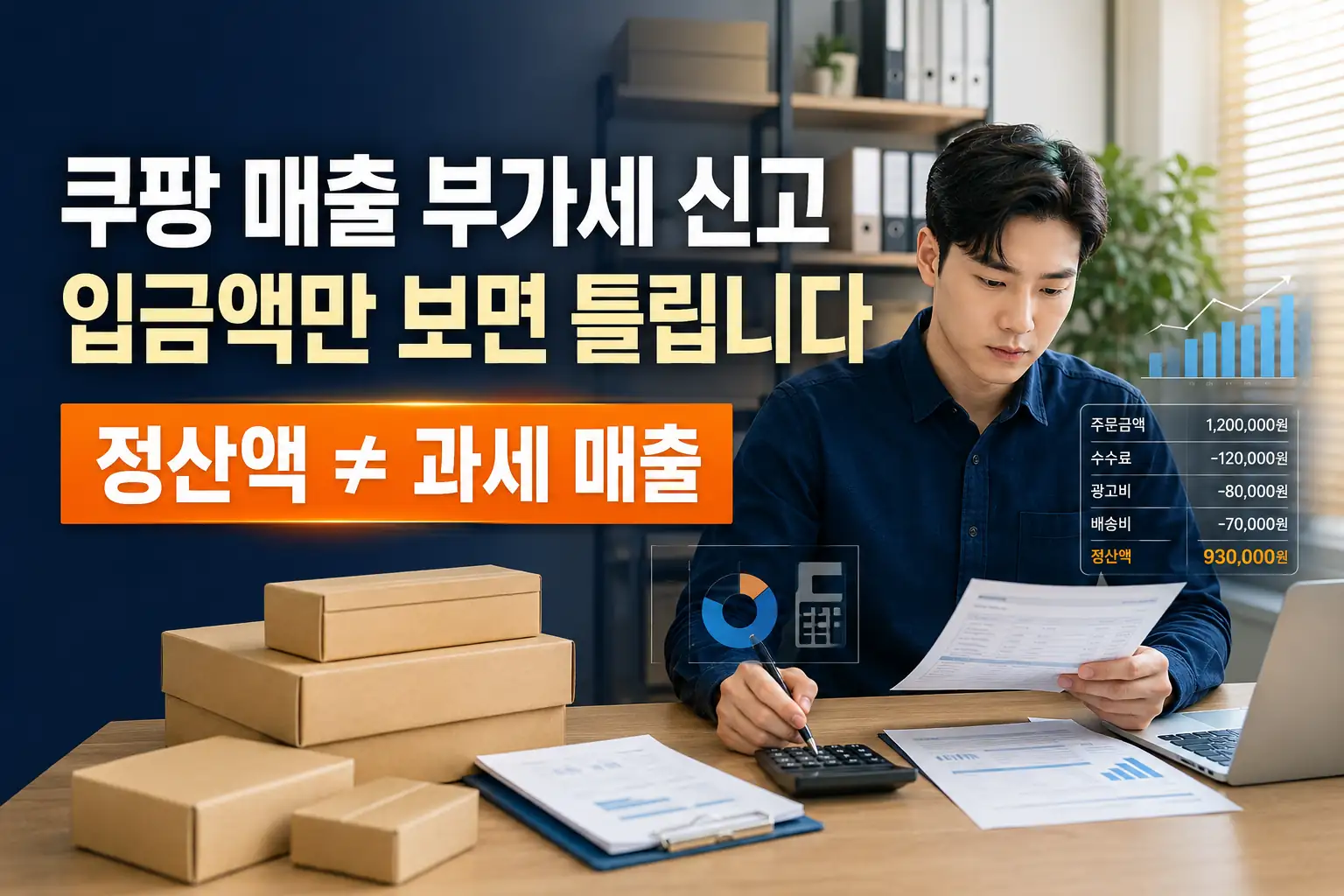 쿠팡 매출 부가세 신고, 정산액 아닌 주문금액 기준
