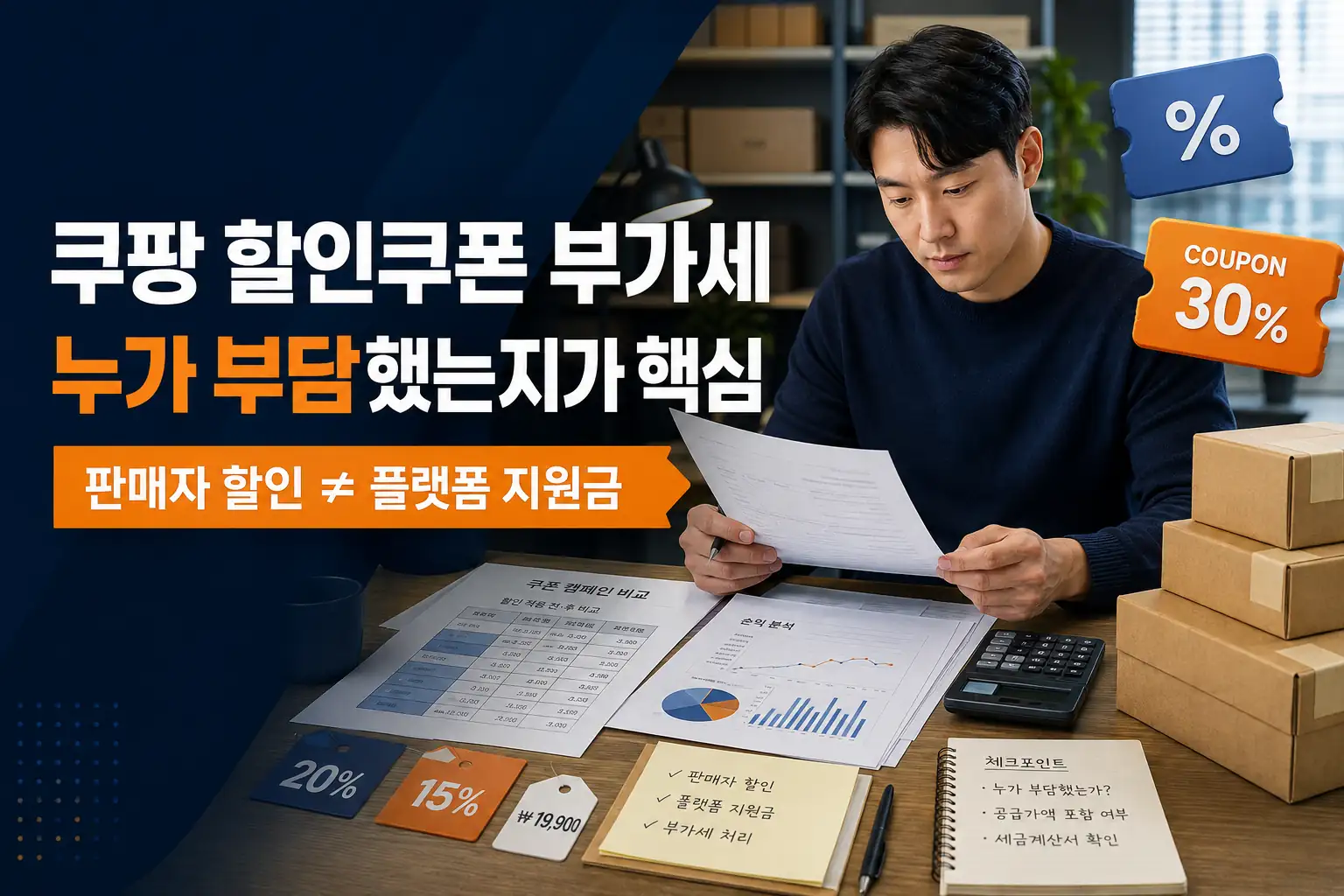 쿠팡 할인쿠폰 부가세, 판매자·플랫폼 부담 구분법