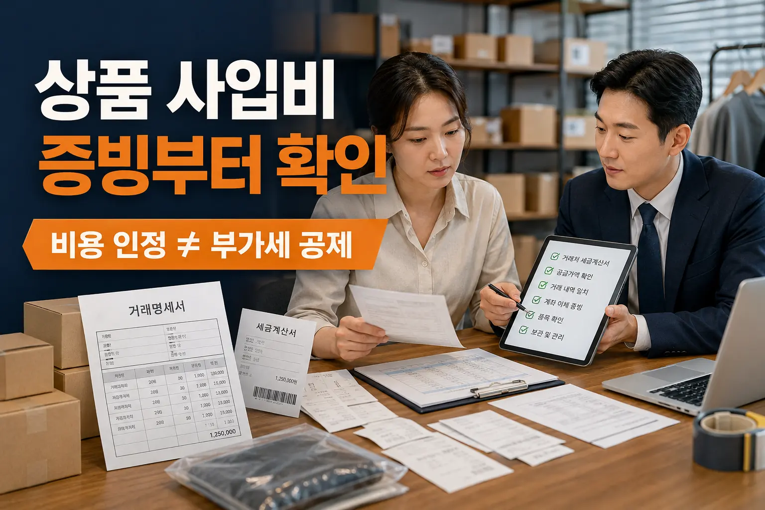 쿠팡 상품 사입비 증빙, 매입세액 공제 판단법