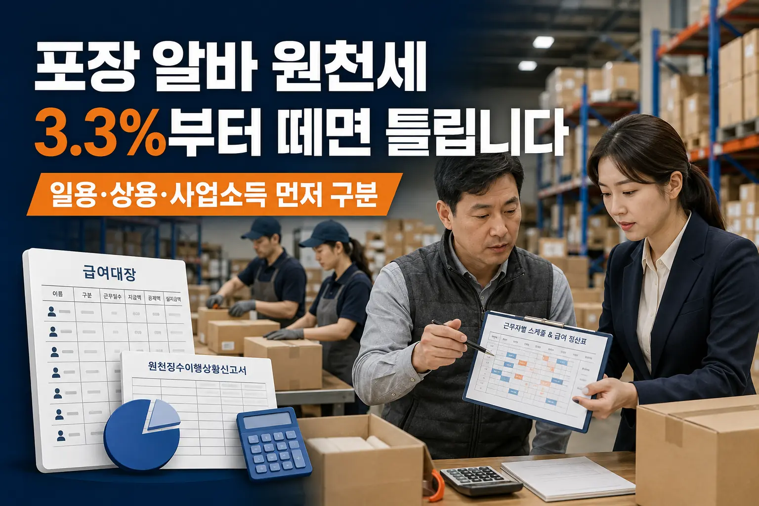 쿠팡 포장 알바 원천세, 3.3% 전 확인할 기준