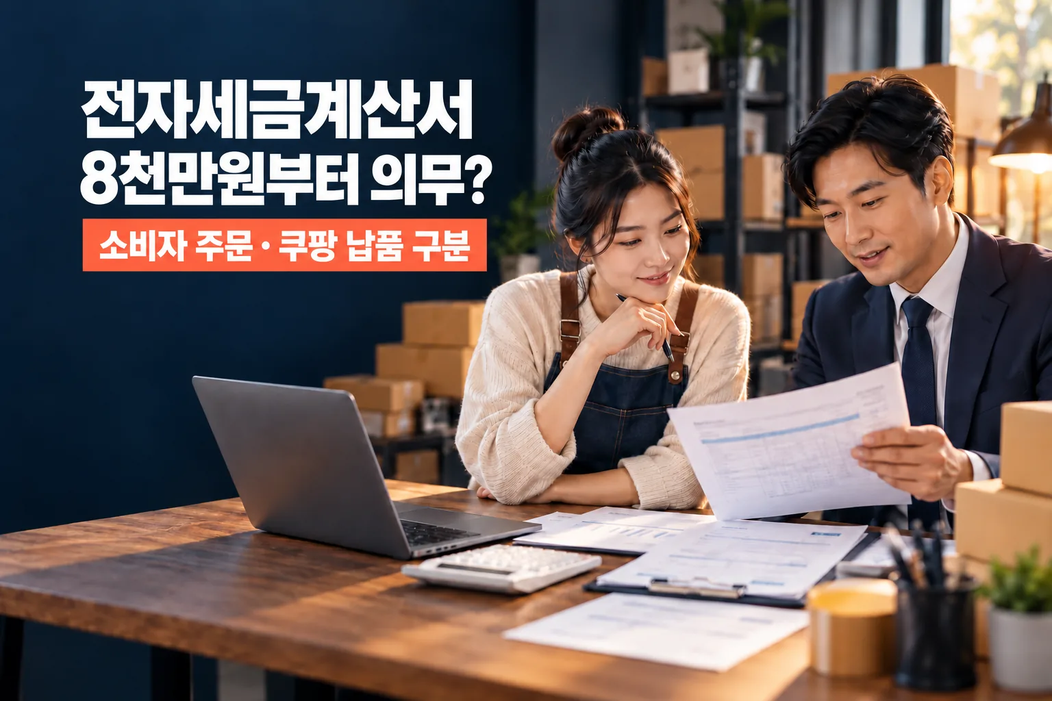 쿠팡 판매자 전자세금계산서, 8천만원 의무 기준